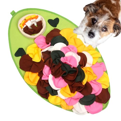 Samuliy Hundematte, bunte, interaktive Schnüffelmatte für Haustiere, Geruchstrainingsdecke, Hundeanreicherungsspielzeug, Nasenarbeitsspielzeug für Hunde, um natürliche Futtersuche zu fördern von Samuliy