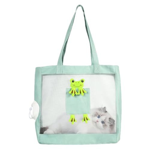 Samuliy Katzentragetasche, weich, Schultertasche, tragbare Haustiertasche mit Kopfloch, atmungsaktive Haustiertasche, Katzentragetasche von Samuliy