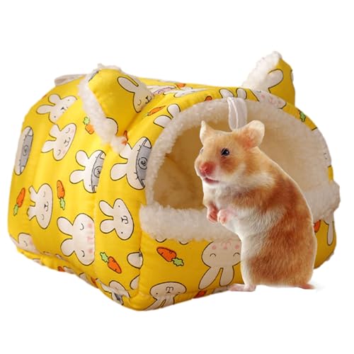 Samuliy Meerschweinchen-Hausbett, gemütliches Schlafhaus für Hamster, weiches Kleintier, gemütliches Hausbett, Käfigzubehör für Frettchen, Kaninchen, Gerbi von Samuliy