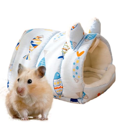 Samuliy Meerschweinchenhaus Hamsterbett, Meerschweinchennest Hamsterhöhle Hausbett, weiches Hamster-Baumwollnest, Haustier-Winterhaus, warmes Nest für Igel, Frettchen, Kaninchen, Rennmäuse von Samuliy