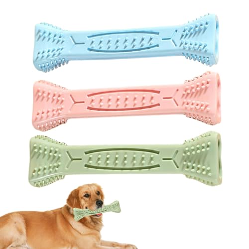 Samuliy Robustes Hundespielzeug, Kauspielzeug für Hundezähne - 3 Stück robuste Spielzeuge für die Zahnreinigung von Hunden,Kautraining-Hundespielzeug, zahnendes Kauspielzeug hilft gegen Langeweile von Samuliy