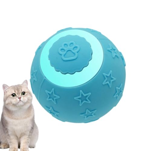 Samuliy Smart Cat Ball, Smart Ball Katzenspielzeug | Katzenbälle Automatisches Katzenspielzeug - Selbstbewegender Ball mit 2 Modi, wiederaufladbares Katzenballspielzeug für Katzen, Kleintiere, Welpen von Samuliy