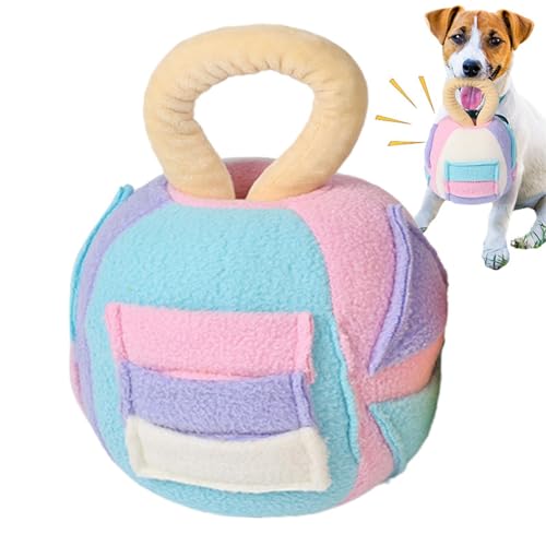 Samuliy Unzerstörbarer quietschender Hundeball, Plüsch-Quietschball-Hundespielzeug - Niedlicher Puzzle-Gehirntrainingsball | Weiches, quietschendes Puzzle, Gehirntraining, Leckerli-Spender, Samuliy Unzerstörbarer quietschender Hundeball, Plüsch-Quietschball-Hundespielzeug - Niedlicher Puzzle-Gehirntrainingsball | Weiches, quietschendes Puzzle, Gehirntraining, Leckerli-Spender, von Samuliy