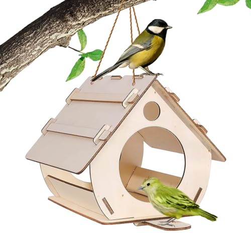 Vogelhaus-Futterstation – Holz-Vogelfutterhaus zum Selbermachen, Vogelhäuser für Baum, Vogelhäuser für Hinterhöfe, Gärten, Kolibri-Futterstation Samuliy von Samuliy