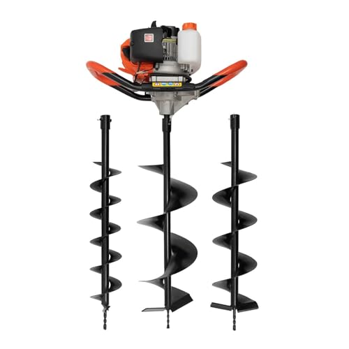 SanBouSi Erdbohrer Benzin 52CC 2-Takt Erdbohrer für Bohrmaschine, Erdbohrgerät Pfahlbohrer Set mit 3 Bohrer Einzylinder Luftgekühlt Benzin Handerdbohrer Gartenbohrer SanBouSi Erdbohrer Benzin 52CC 2-Takt Erdbohrer für Bohrmaschine, Erdbohrgerät Pfahlbohrer Set mit 3 Bohrer Einzylinder Luftgekühlt Benzin Handerdbohrer Gartenbohrer von SanBouSi