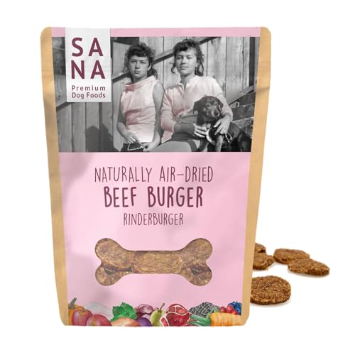 Sana Premium Dog Foods | Rinder Burger 100g | schonend luftgetrocknet | Hundeleckerli | gesunder Hundesnack | Getreidefrei | Ohne Zusätze, Farbstoffe oder Konservierungsstoffe Sana Premium Dog Foods | Rinder Burger 100g | schonend luftgetrocknet | Hundeleckerli | gesunder Hundesnack | Getreidefrei | Ohne Zusätze, Farbstoffe oder Konservierungsstoffe von SANA Premium Dog Foods