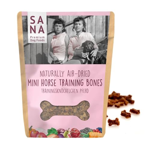 Sana Premium Dog Foods | Trainingsknöchelchen Pferd 100g | Zum Training oder als Snack | Leckerli für Hunde mit 95% Pferd von SANA Premium Dog Foods