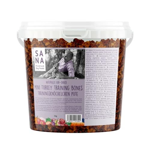 Sana Premium Dog Foods | Trainingsknöchelchen Pute 1kg | Zum Training oder als Snack | Leckerli für Hunde mit 95% Pute Sana Premium Dog Foods | Trainingsknöchelchen Pute 1kg | Zum Training oder als Snack | Leckerli für Hunde mit 95% Pute von SANA Premium Dog Foods