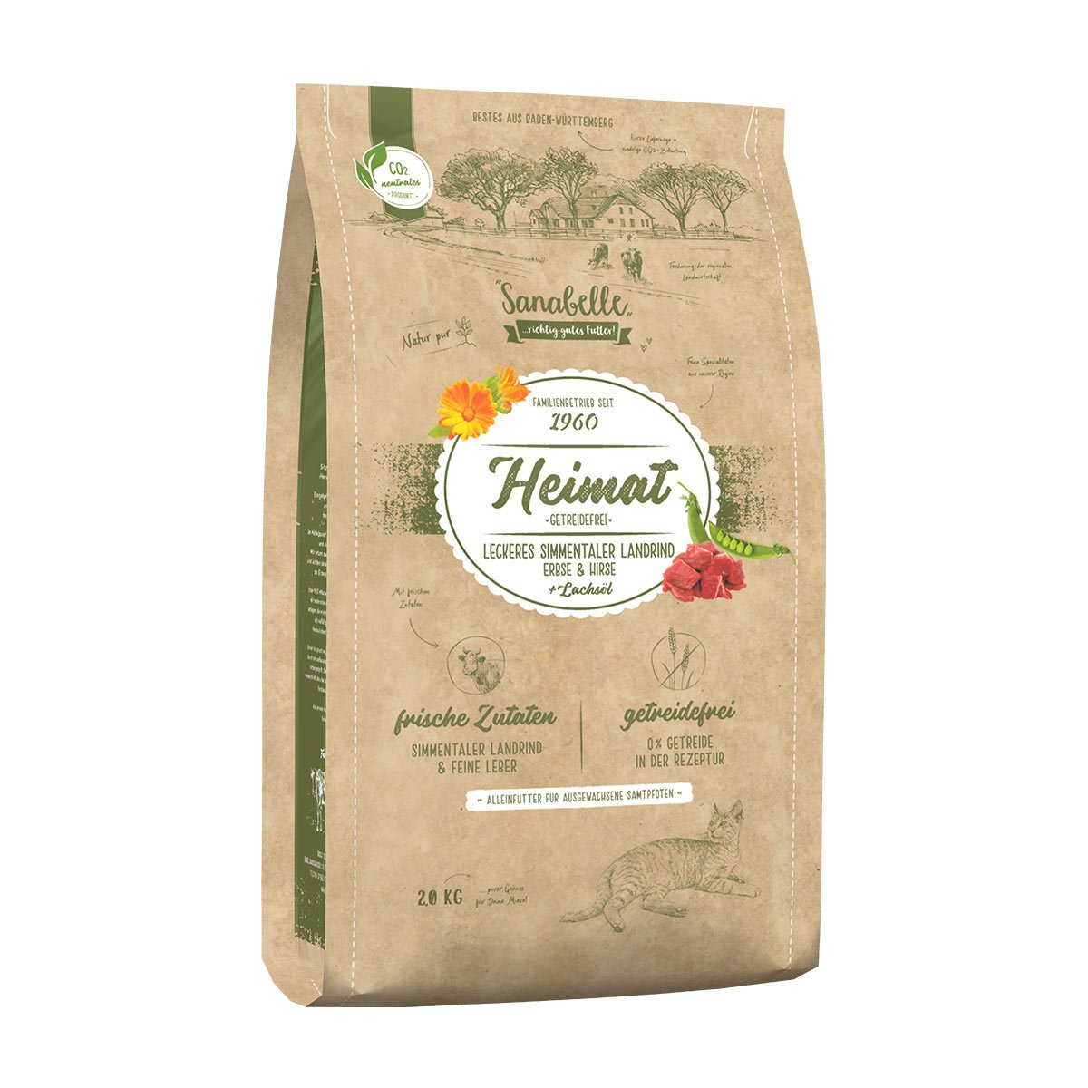 Sanabelle Heimat getreidefrei Simmentaler Landrind 2kg Sanabelle Heimat getreidefrei Simmentaler Landrind 2kg von Sanabelle Heimat