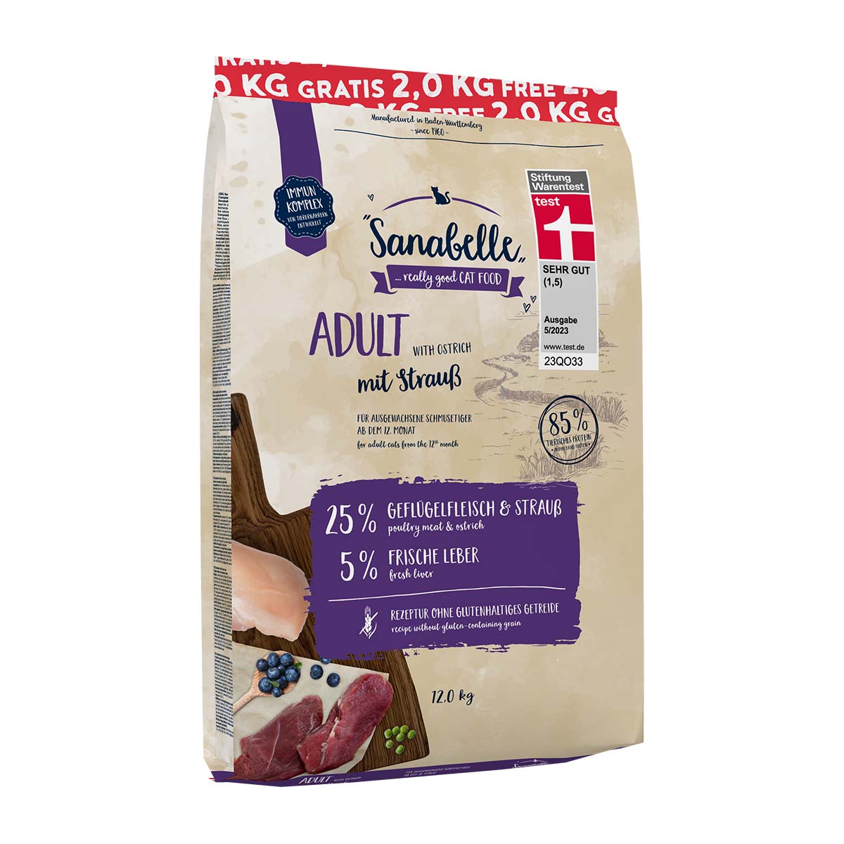 Sanabelle Adult Strauß 10kg + 2kg GRATIS Sanabelle Adult Strauß 10kg + 2kg GRATIS von Sanabelle
