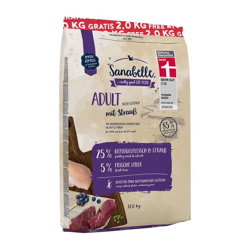 Sanabelle Adult Strauß 10kg + 2kg GRATIS von Sanabelle