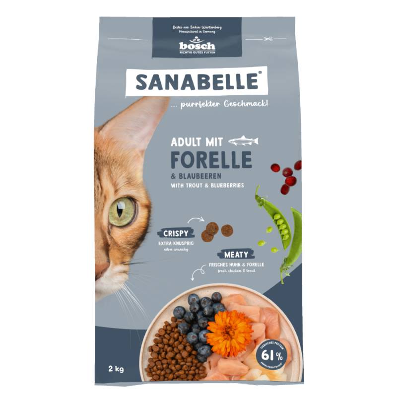 Sanabelle Adult mit Forelle & Blaubeeren - 2 kg von Sanabelle