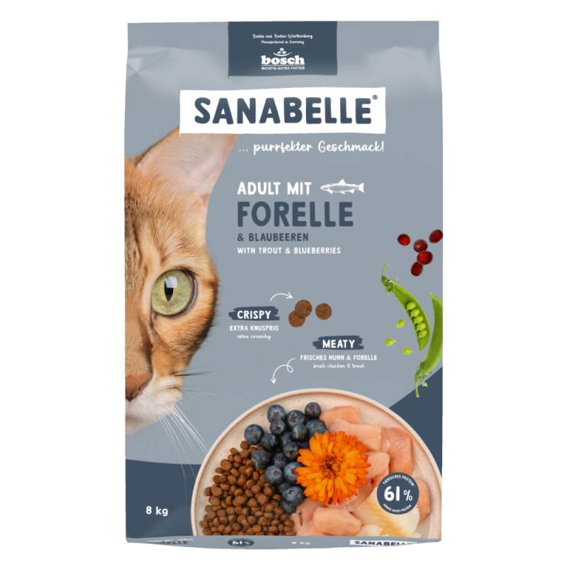 Sanabelle Adult mit Forelle & Blaubeeren - 8 kg von Sanabelle