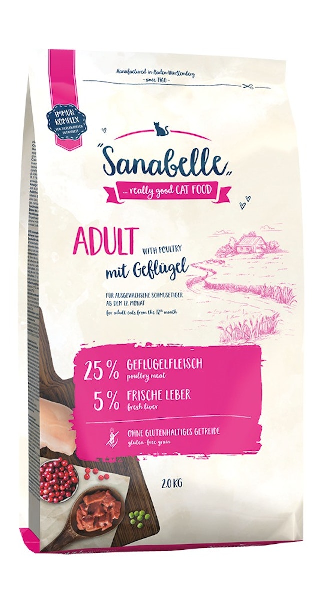 Sanabelle Adult mit Geflügel Katzentrockenfutter von Sanabelle