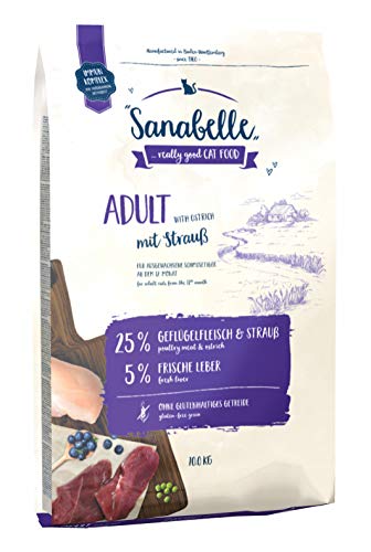 Sanabelle Adult mit Strauß | Katzentrockenfutter für ausgewachsene Katzen (ab dem 12. Monat) | 1 x 10 kg von Sanabelle