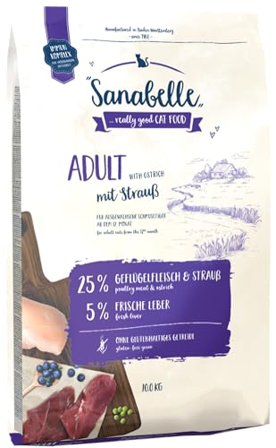 Sanabelle Adult mit Strauß | Katzentrockenfutter für ausgewachsene Katzen (ab dem 12. Monat) | 6 x 400 g von bosch TIERNAHRUNG