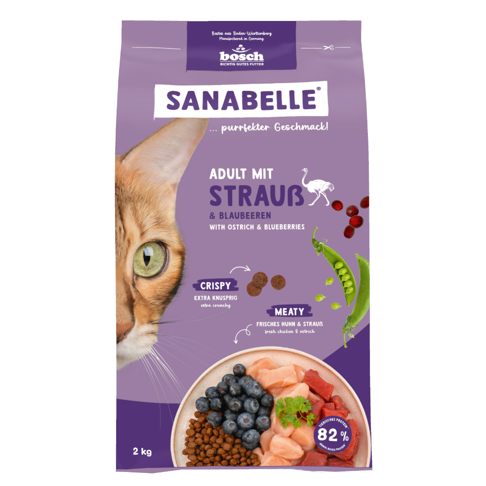 Sanabelle Adult mit Strauß & Blaubeeren - 2 kg von Sanabelle