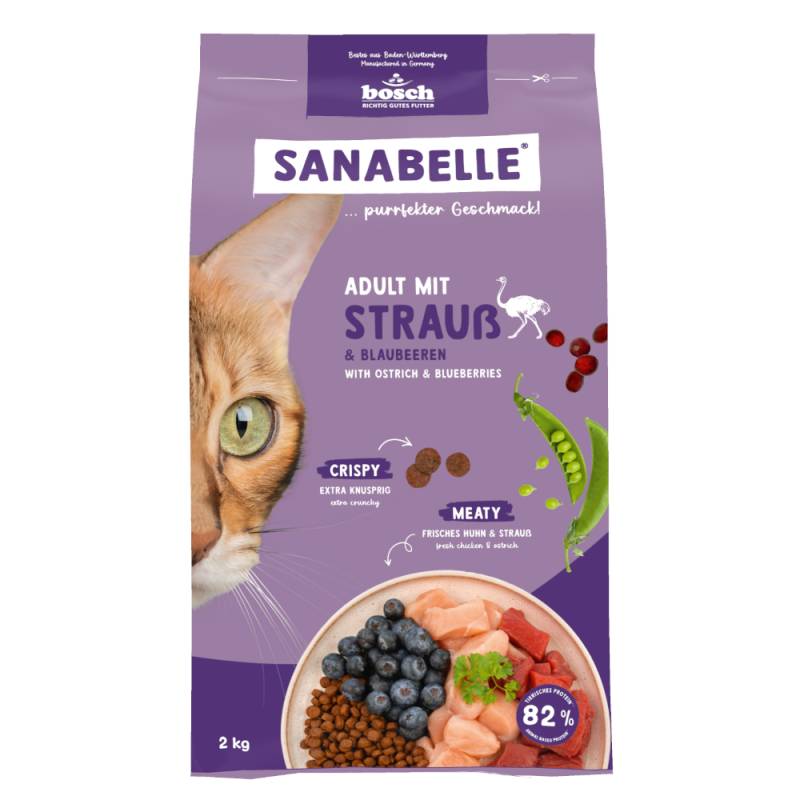 Sanabelle Adult mit Strauß & Blaubeeren - 2 kg von Sanabelle