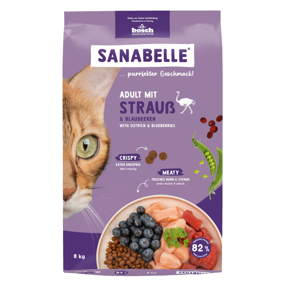 Sanabelle Adult mit Strauß & Blaubeeren - 8 kg Sanabelle Adult mit Strauß & Blaubeeren - 8 kg von Sanabelle