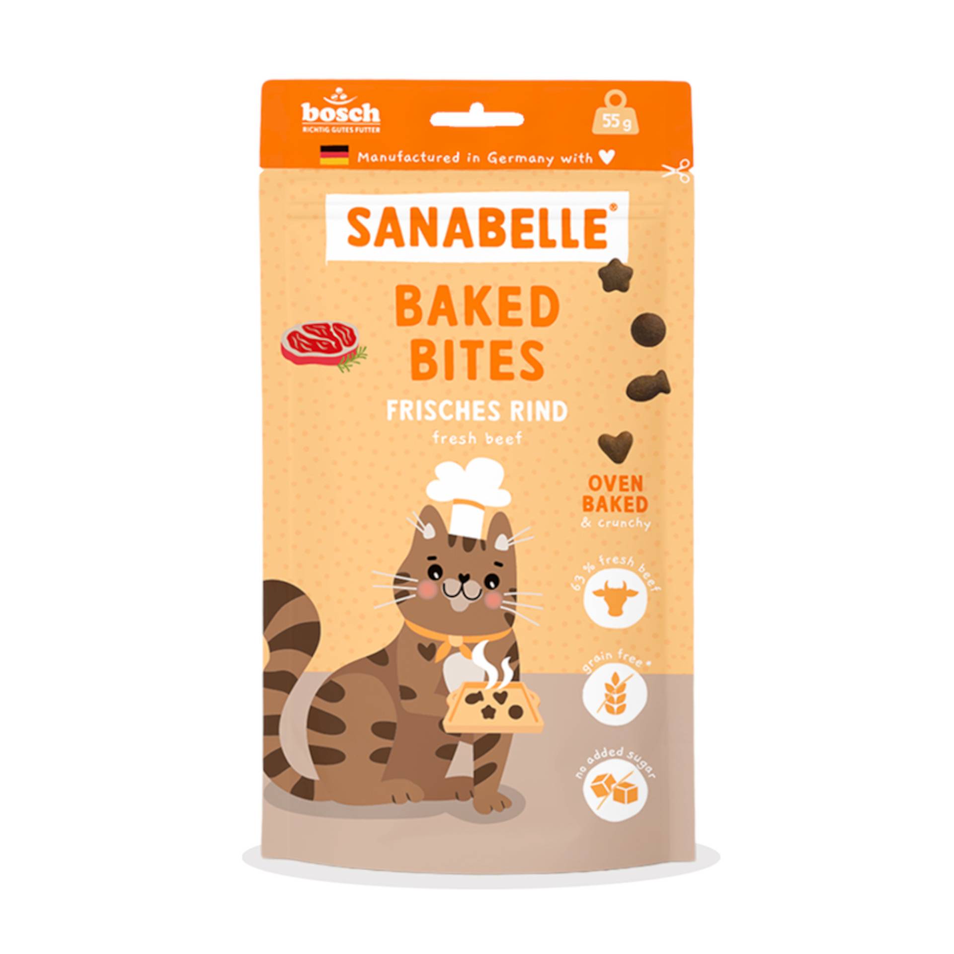 Sanabelle Baked Bites 55 g - Frisches Rind Sanabelle Baked Bites 55 g - Frisches Rind von Sanabelle