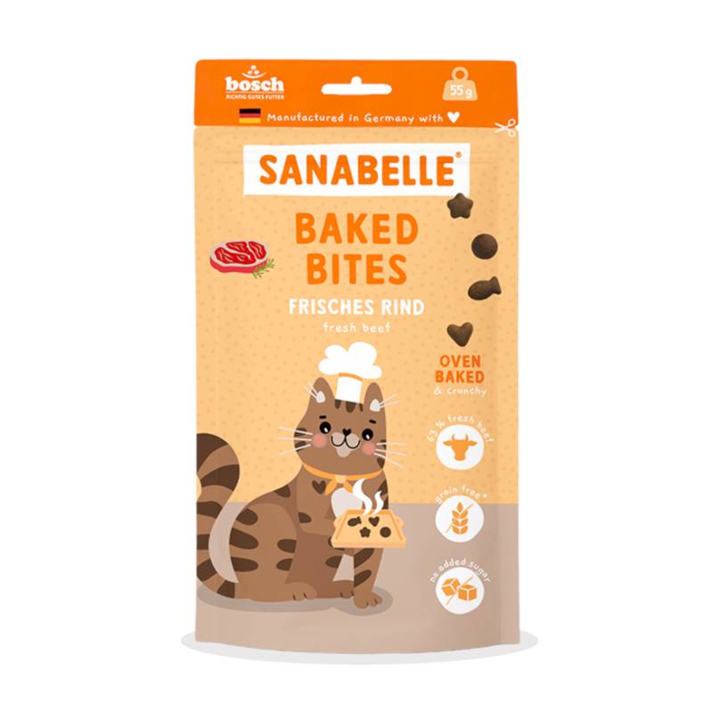 Sanabelle Baked Bites 55 g - Frisches Rind Sanabelle Baked Bites 55 g - Frisches Rind von Sanabelle