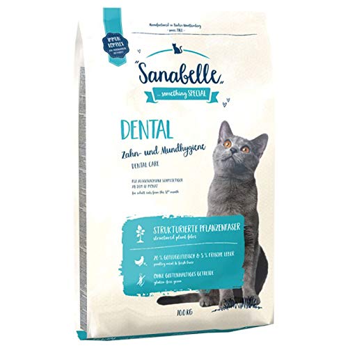 Sanabelle Dental Balanced und Glutenfrei Adult Dry Cat Food 10 kg Unterstützt Mundhygiene, Zahnreinigung und Zahnpflege von Sanabelle