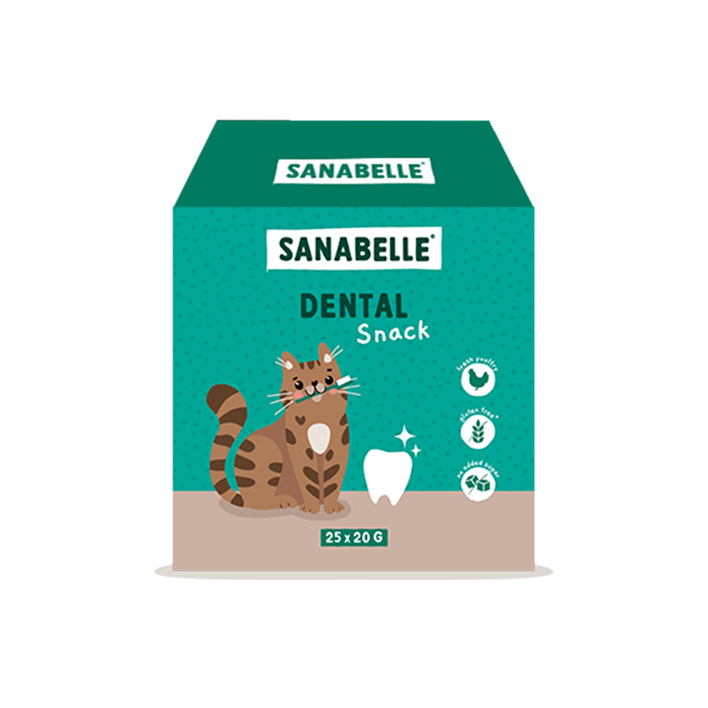 Sanabelle Dental Snack im Tetraeder - 25 x 20 g von Sanabelle