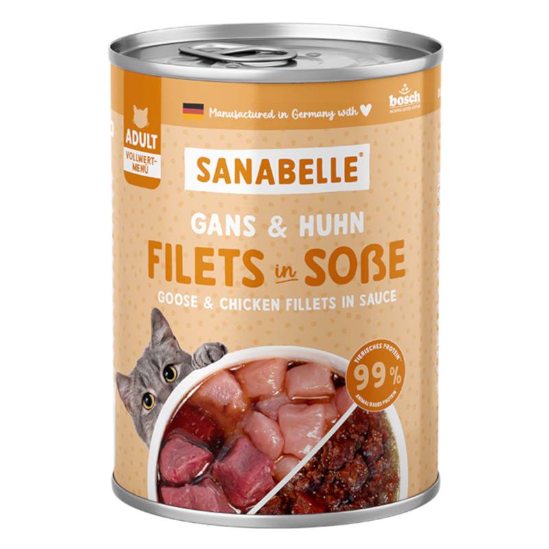 Sanabelle Fleisch in Soße 6 x 380 g - Gans & Huhn Sanabelle Fleisch in Soße 6 x 380 g - Gans & Huhn von Sanabelle