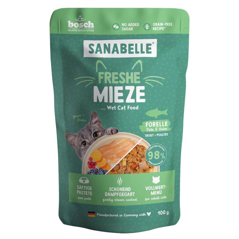Sanabelle Freshe Mieze Forelle, Pute & Huhn 10x100 g Sanabelle Freshe Mieze Forelle, Pute & Huhn 10x100 g von Sanabelle
