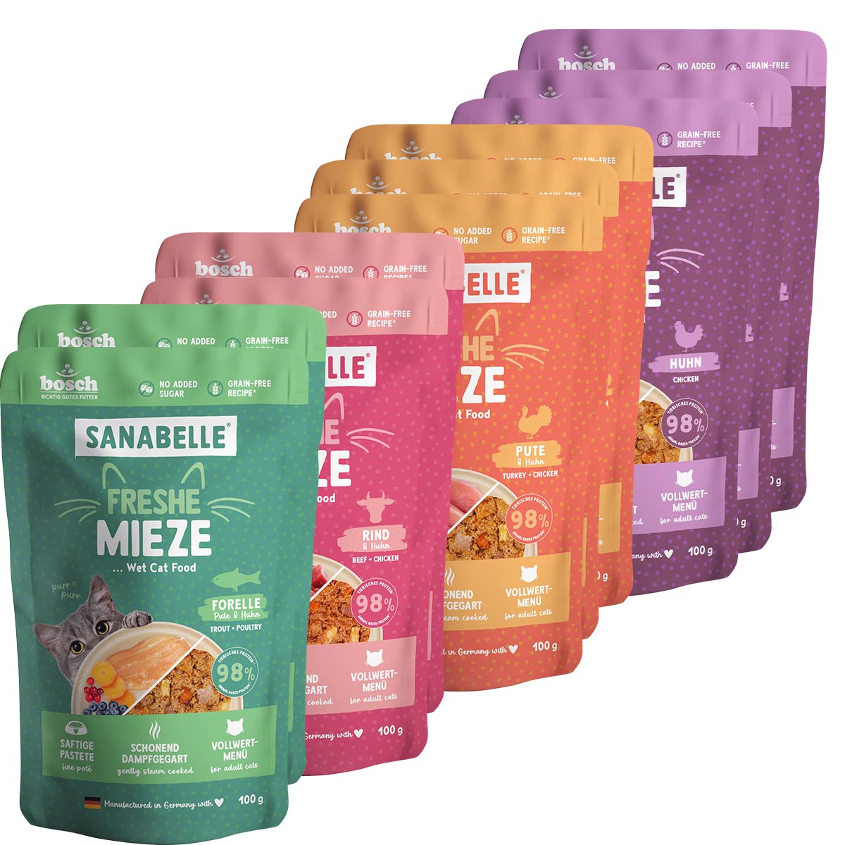 Sanabelle Freshe Mieze - Mixtray 10x100 g von Sanabelle