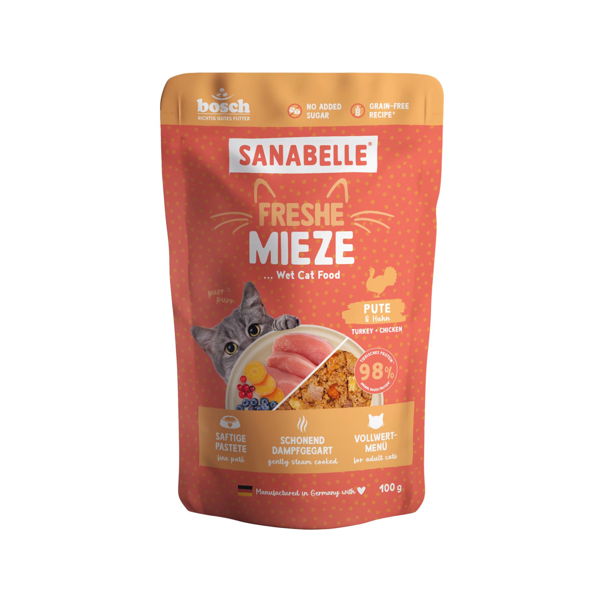 Sanabelle Freshe Mieze Nassfutter - Truthahn & Huhn - 10 x 100 g Sanabelle Freshe Mieze Nassfutter - Truthahn & Huhn - 10 x 100 g von Sanabelle