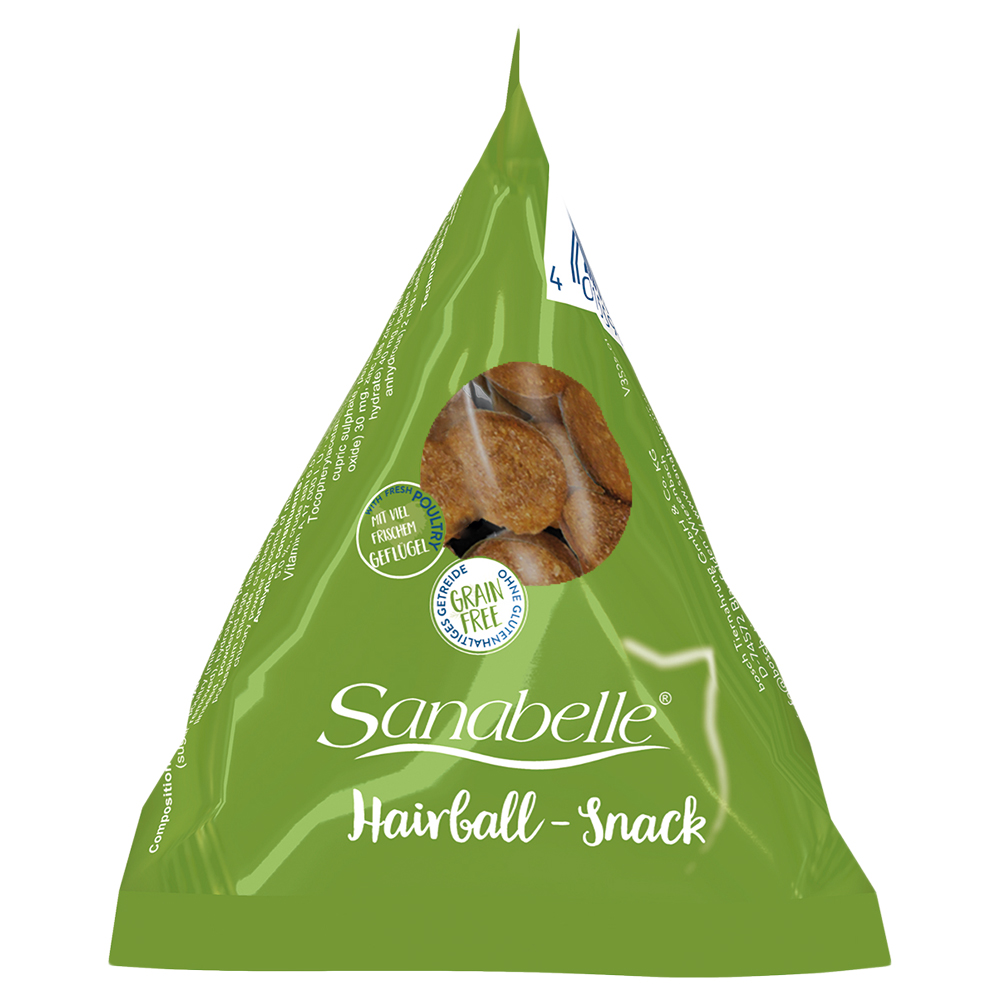 Sanabelle Hairball Snack im Tetraeder - 24 x 20 g von Sanabelle