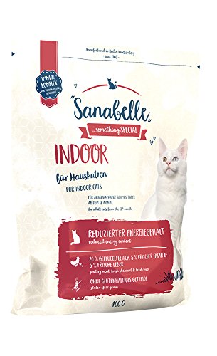 Sanabelle Indoor | Katzentrockenfutter für ausgewachsene Katzen (ab dem 12. Monat) | besonders geeignet für Hauskatzen und Katzen mit reduziertem Bewegungsumfang | 6 x 400 g von Sanabelle