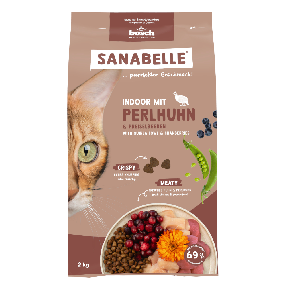 Sanabelle Indoor mit Perlhuhn - 2 kg Sanabelle Indoor mit Perlhuhn - 2 kg von Sanabelle