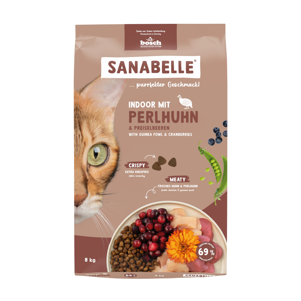 Sanabelle Indoor mit Perlhuhn - 8 kg Sanabelle Indoor mit Perlhuhn - 8 kg von Sanabelle