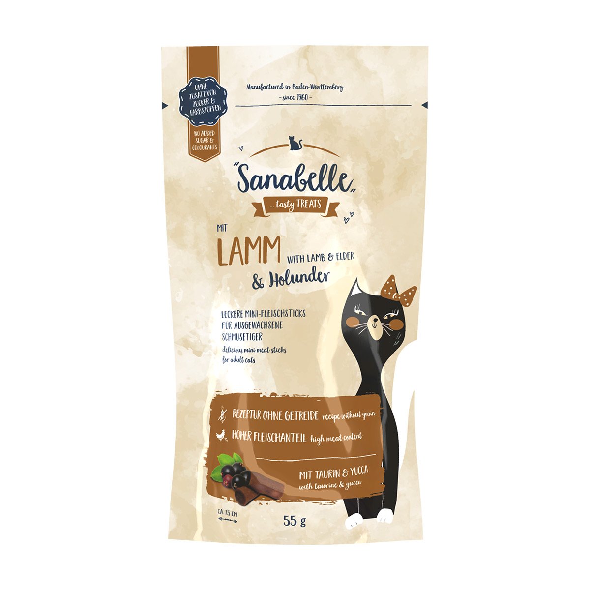 Sanabelle Katzensnack Lamm & Holunder 55g von Sanabelle