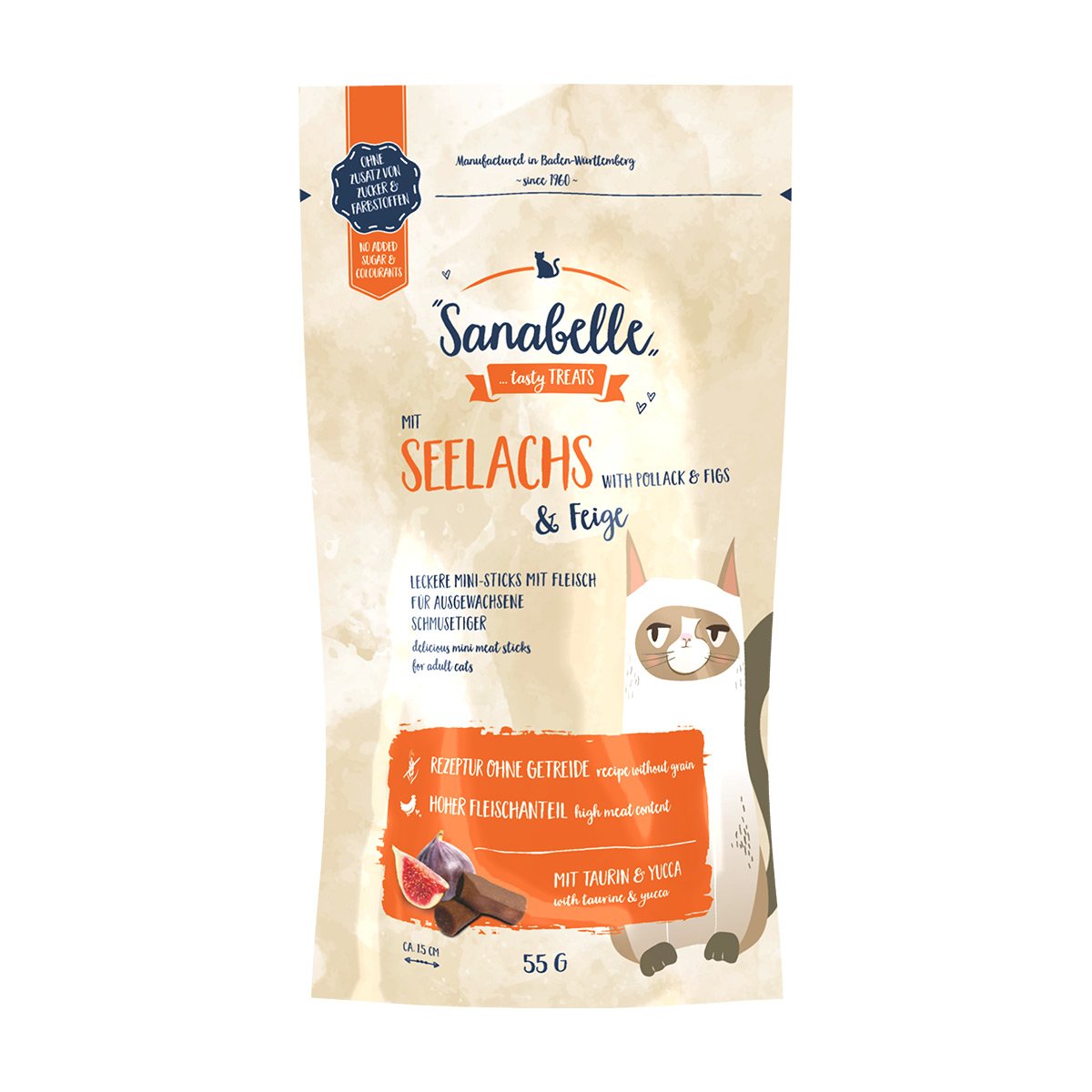 Sanabelle Katzensnack Seelachs & Feige 55g Sanabelle Katzensnack Seelachs & Feige 55g von Sanabelle
