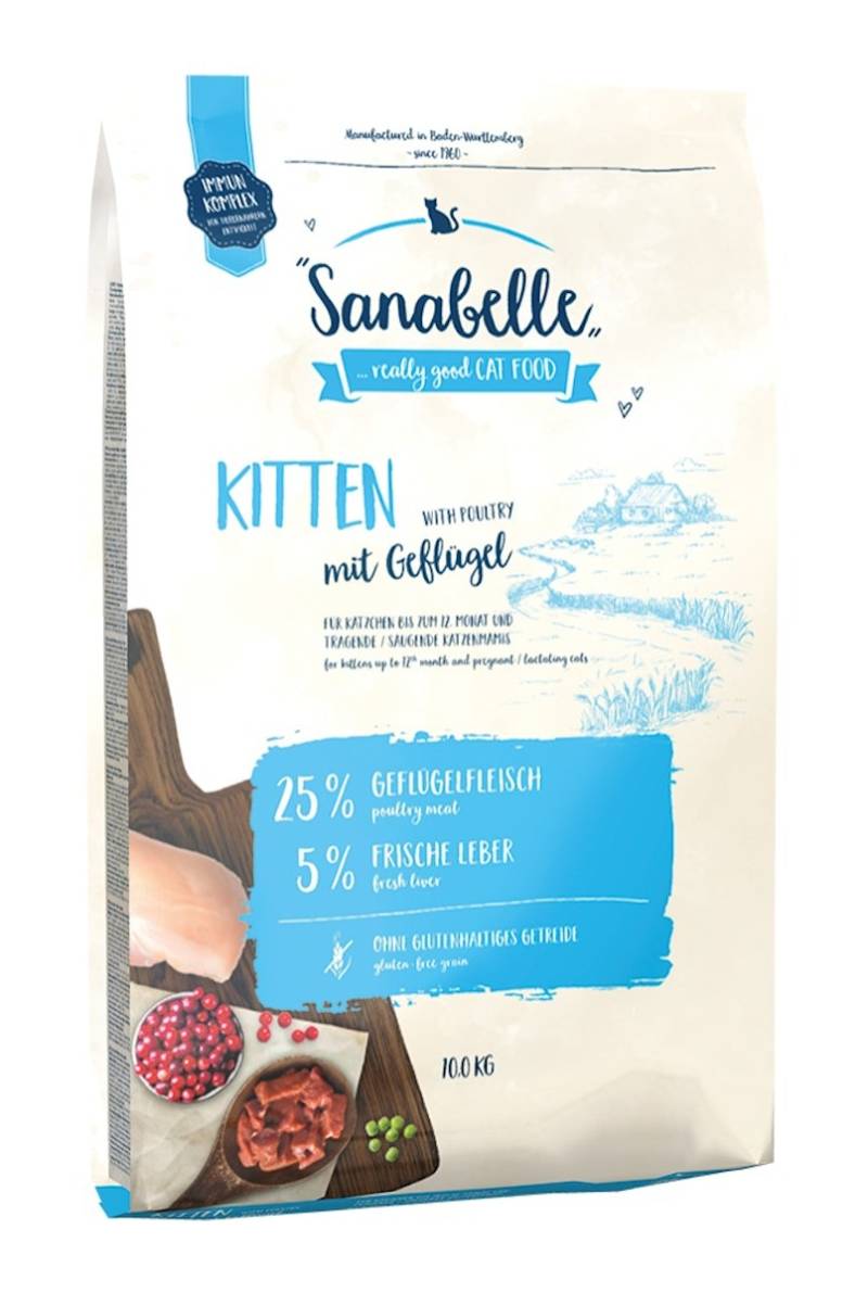 Sanabelle Kitten mit Geflügel Katzentrockenfutter von Sanabelle