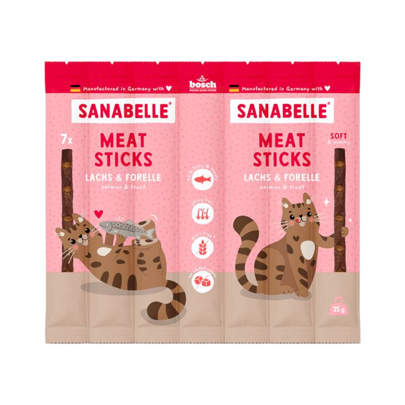 Sanabelle Meat Sticks - 35 g Lachs & Forelle Sanabelle Meat Sticks - 35 g Lachs & Forelle von Sanabelle