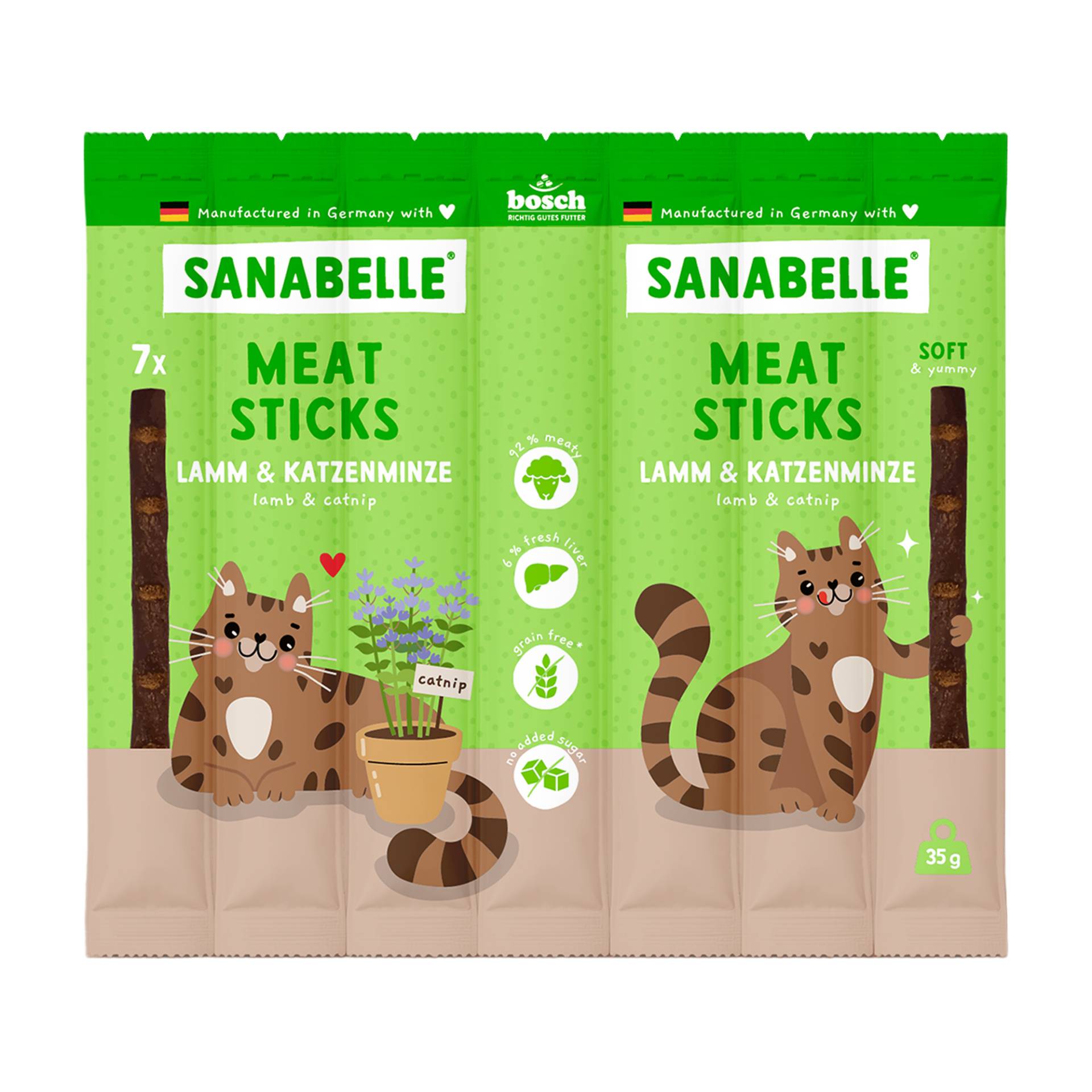 Sanabelle Meat Sticks - Lamm & Katzenminze - 35 g Sanabelle Meat Sticks - Lamm & Katzenminze - 35 g von Sanabelle