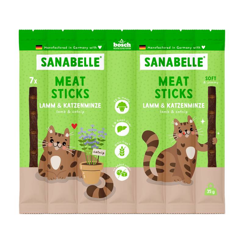 Sanabelle Meat Sticks - Lamm & Katzenminze - 35 g von Sanabelle