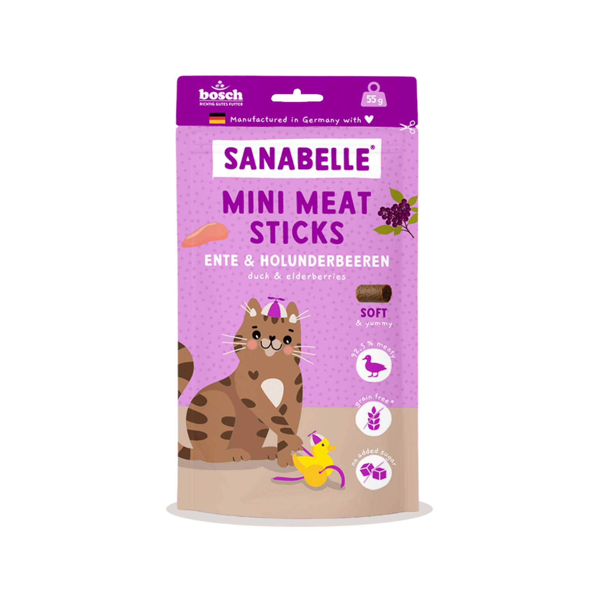 Sanabelle Mini Meat Sticks - Ente & Holunderbeeren - 55 g Sanabelle Mini Meat Sticks - Ente & Holunderbeeren - 55 g von Sanabelle