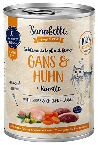 Sanabelle Nassfutter Schlemmertopf mit Gans & Huhn | 6 x 380 g | 2.28 kg von Sanabelle