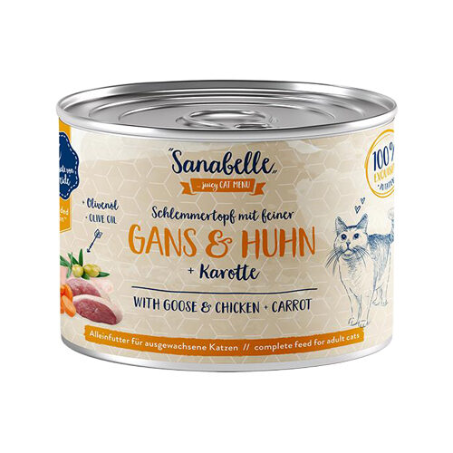 Sanabelle Schlemmertopf Adult mit Gans & Huhn - 6 x 380 g von Sanabelle