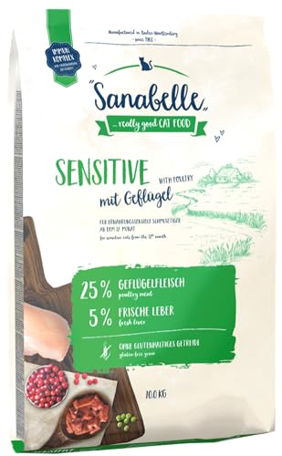 Sanabelle Sensitive mit Geflügel | Katzentrockenfutter für ernährungssensible Katzen | 4 x 2 kg von Sanabelle