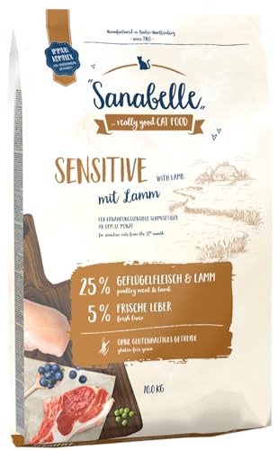 Sanabelle Sensitive mit Lamm | Katzentrockenfutter für ernährungssensible Katzen | 1 x 10 kg von Sanabelle
