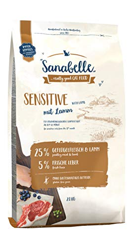 Sanabelle Sensitive mit Lamm | Katzentrockenfutter für ernährungssensible Katzen | 4 x 2 kg von Sanabelle