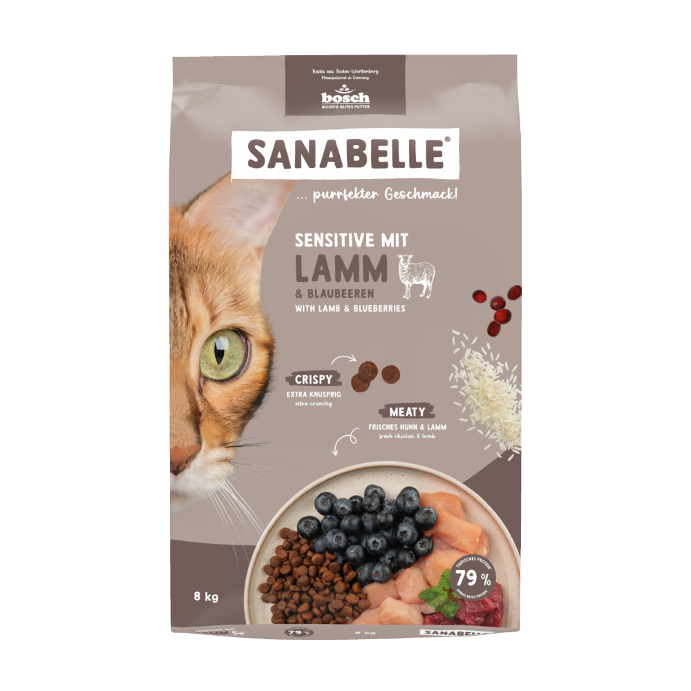 Sanabelle Sensitive mit Lamm & Blaubeeren - 8 kg von Sanabelle