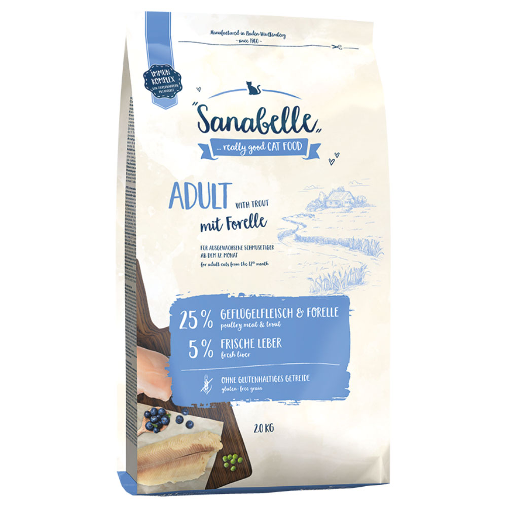 Sparpaket Sanabelle 2 x 2 kg - Adult mit Forelle von Sanabelle