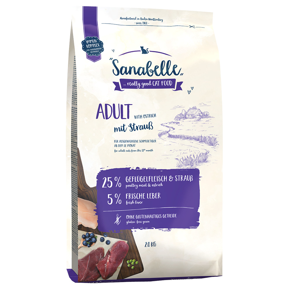 Sparpaket Sanabelle 2 x 2 kg - Adult mit Strauß von Sanabelle